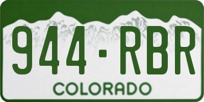 CO license plate 944RBR