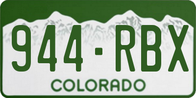 CO license plate 944RBX