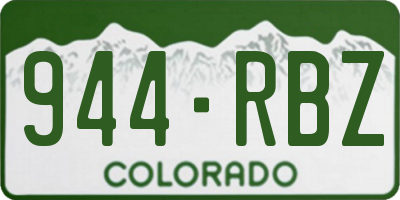 CO license plate 944RBZ