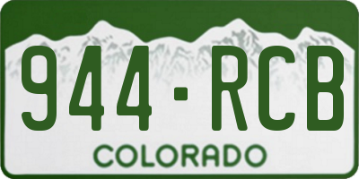 CO license plate 944RCB