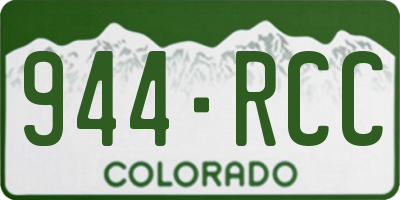 CO license plate 944RCC