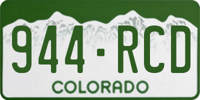 CO license plate 944RCD