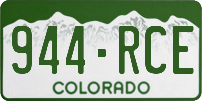 CO license plate 944RCE