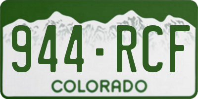 CO license plate 944RCF