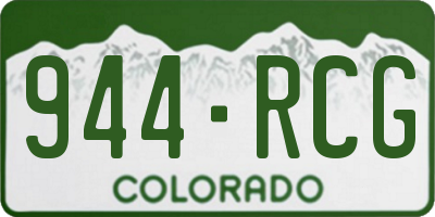 CO license plate 944RCG