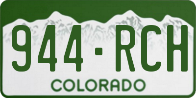 CO license plate 944RCH