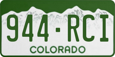CO license plate 944RCI