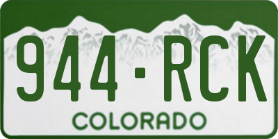 CO license plate 944RCK