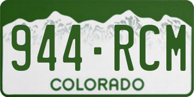 CO license plate 944RCM