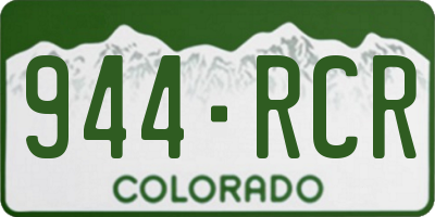 CO license plate 944RCR
