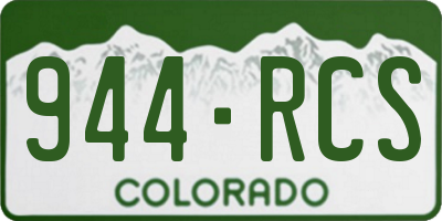 CO license plate 944RCS