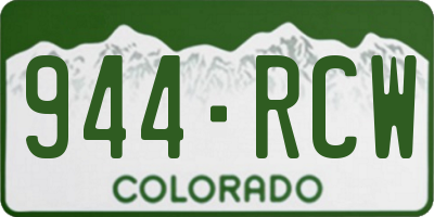 CO license plate 944RCW