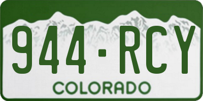CO license plate 944RCY