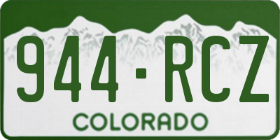 CO license plate 944RCZ