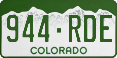 CO license plate 944RDE