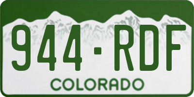 CO license plate 944RDF