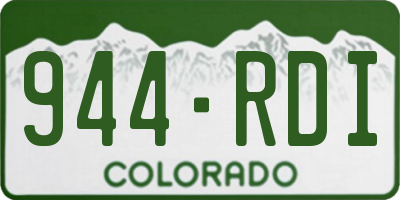 CO license plate 944RDI