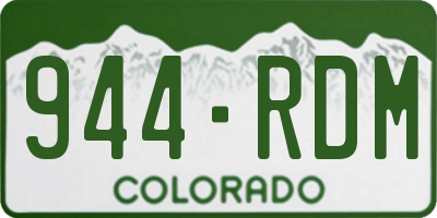 CO license plate 944RDM