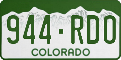 CO license plate 944RDO