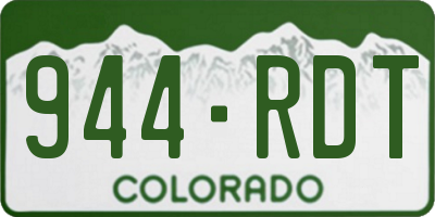 CO license plate 944RDT