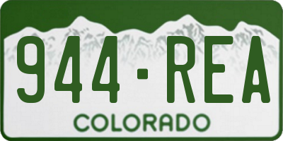 CO license plate 944REA
