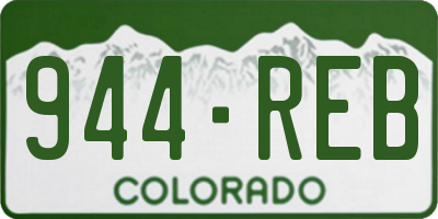 CO license plate 944REB