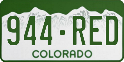 CO license plate 944RED