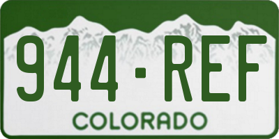 CO license plate 944REF