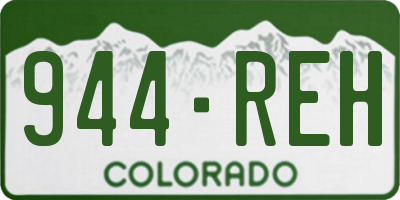 CO license plate 944REH