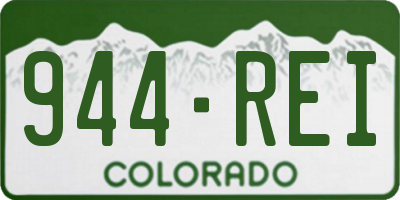 CO license plate 944REI