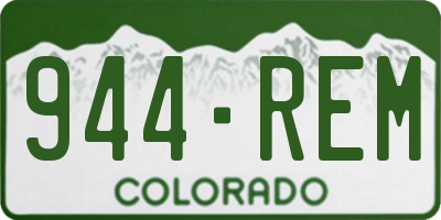 CO license plate 944REM