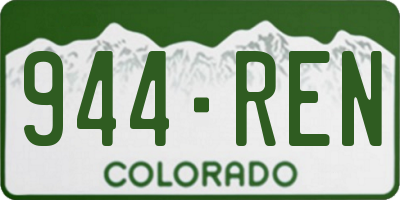 CO license plate 944REN