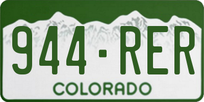 CO license plate 944RER