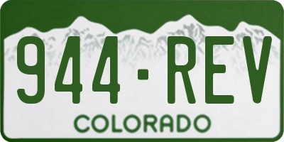 CO license plate 944REV