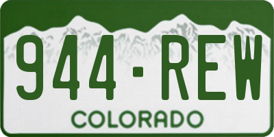 CO license plate 944REW