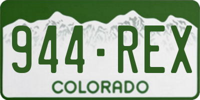 CO license plate 944REX