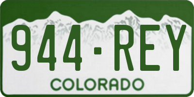 CO license plate 944REY