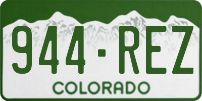 CO license plate 944REZ