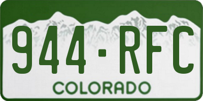 CO license plate 944RFC