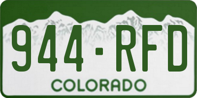 CO license plate 944RFD