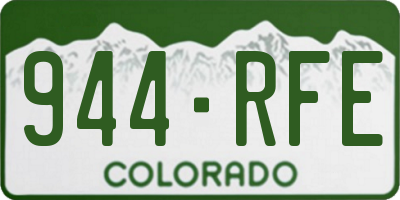 CO license plate 944RFE