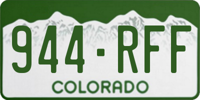CO license plate 944RFF