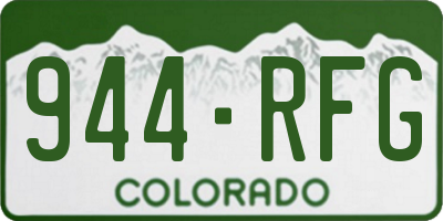 CO license plate 944RFG