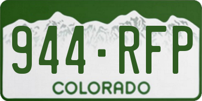 CO license plate 944RFP