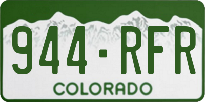 CO license plate 944RFR
