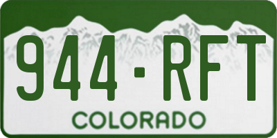 CO license plate 944RFT