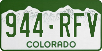 CO license plate 944RFV