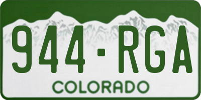 CO license plate 944RGA