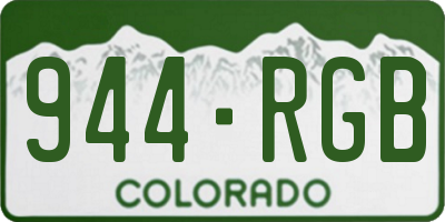 CO license plate 944RGB