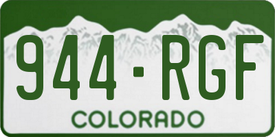 CO license plate 944RGF